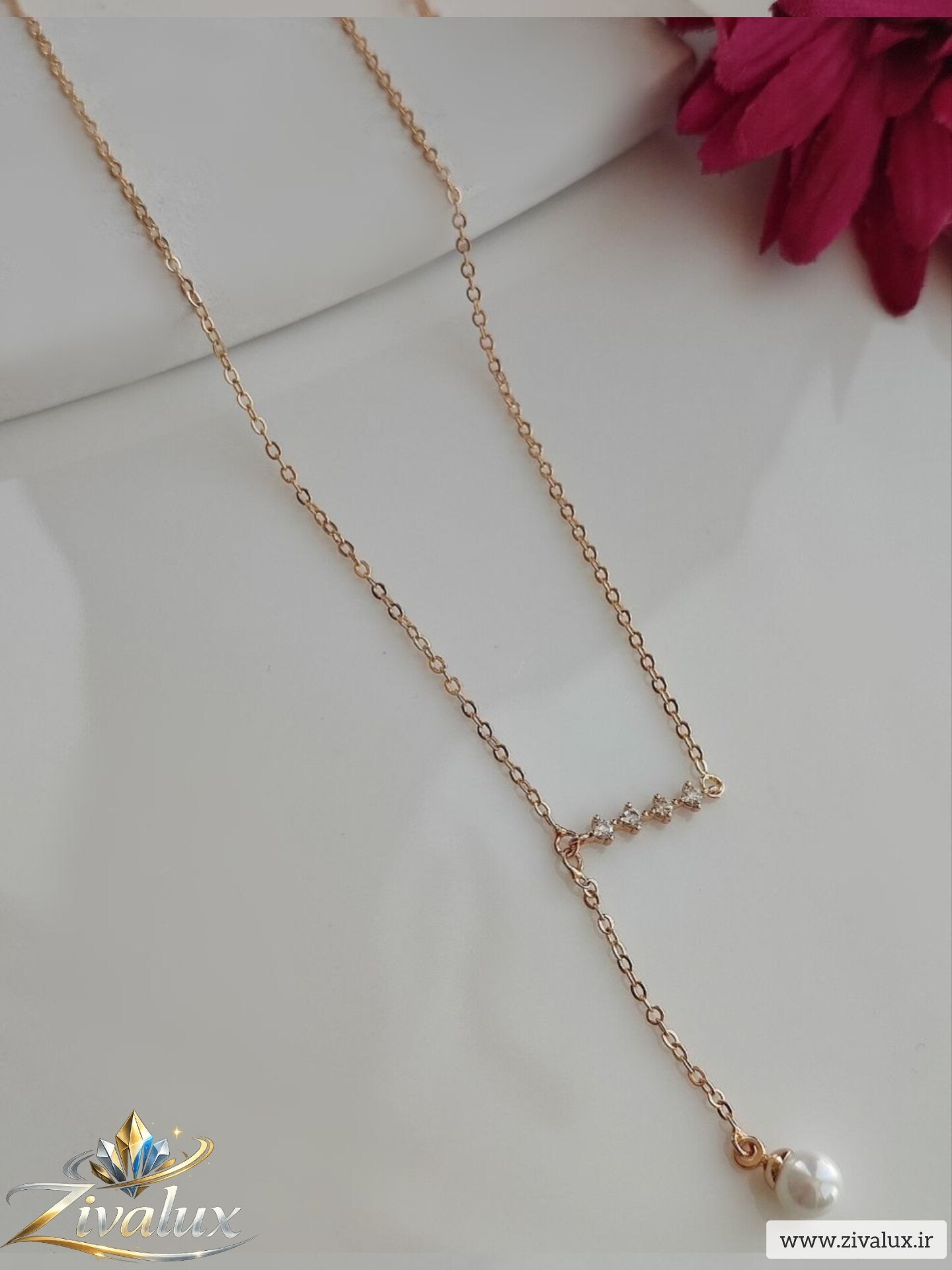 گردنبند زنانه مارک ژوپینگ XUPING آویز مروارید