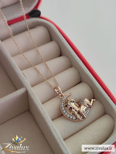 گردنبند زنانه مارک ژوپینگ XUPING طرح بچه و ماه
