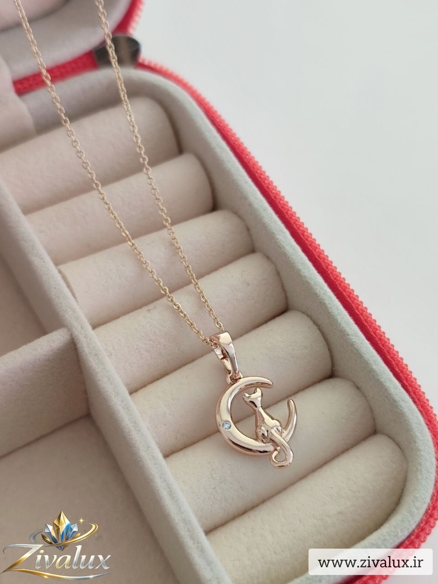 گردنبند زنانه مارک ژوپینگ XUPING طرح ماه