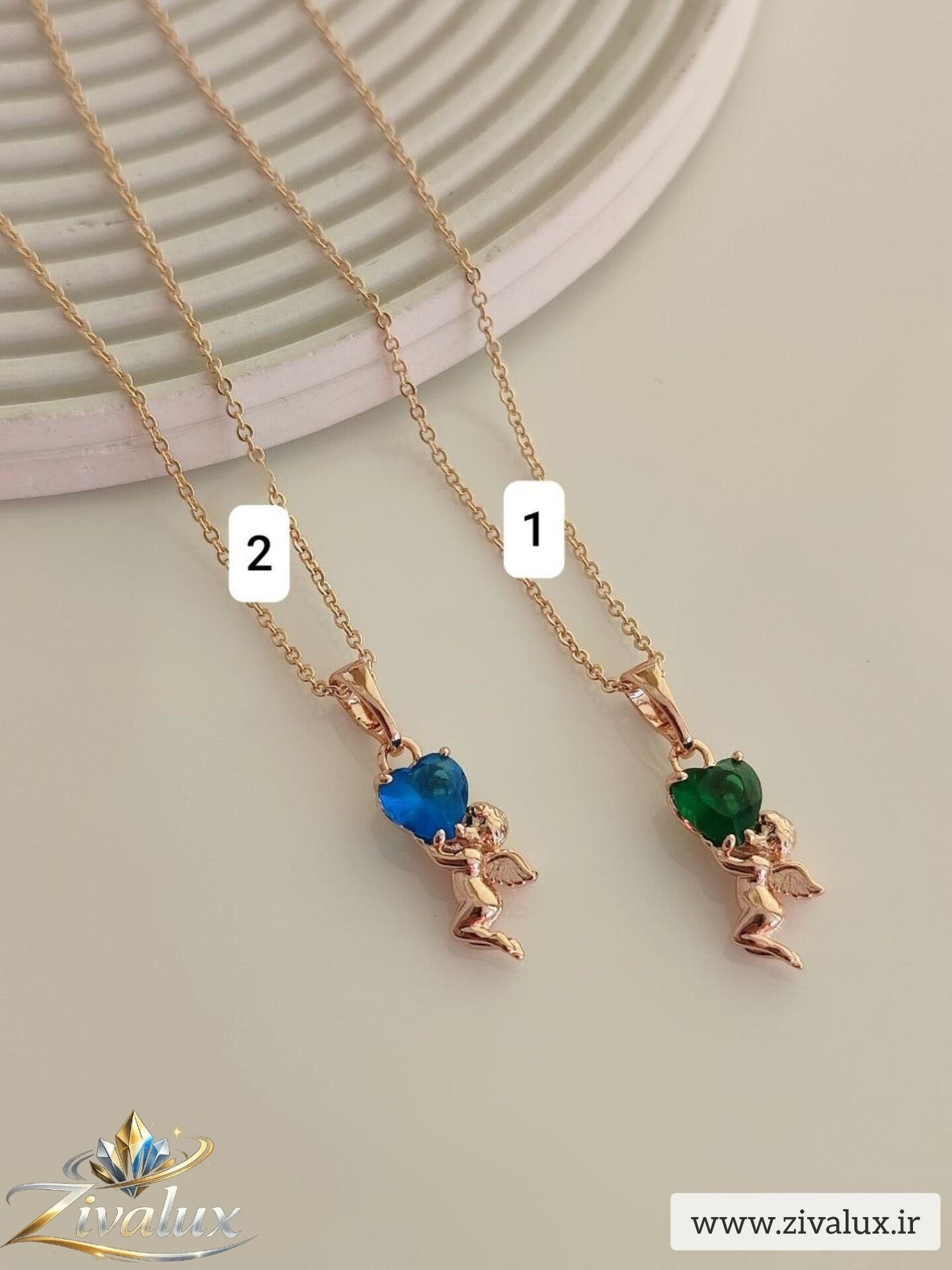 گردنبند زنانه مارک ژوپینگ XUPING طرح بچه و قلب