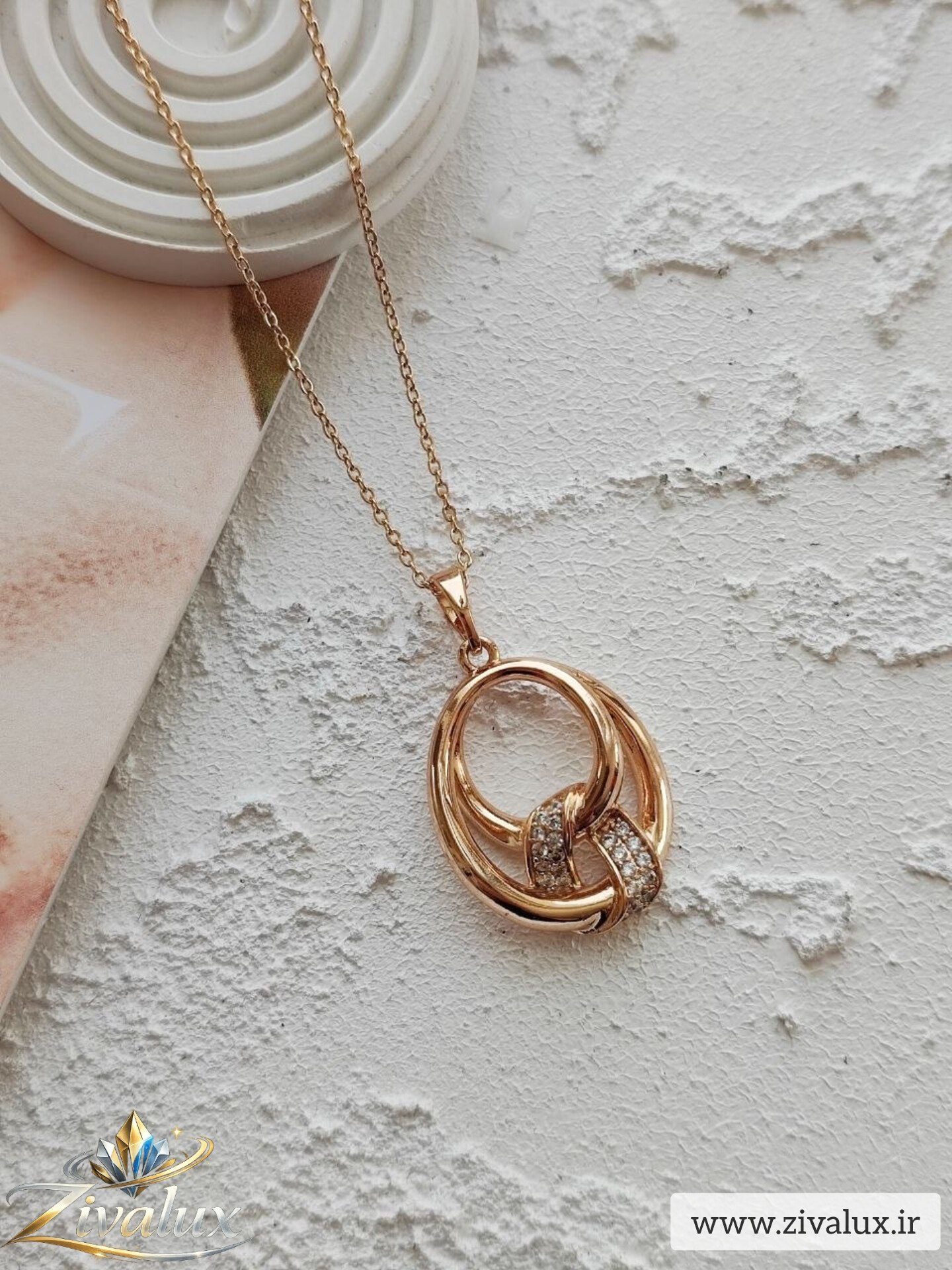 گردنبند زنانه مارک ژوپینگ XUPING نگین دار