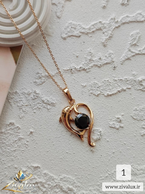 گردنبند زنانه مارک ژوپینگ XUPING طرح قلب دلفینی