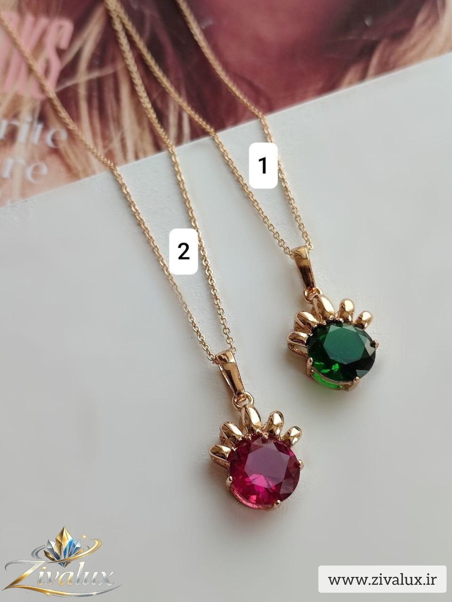 گردنبند زنانه مارک ژوپینگ XUPING نگین دار