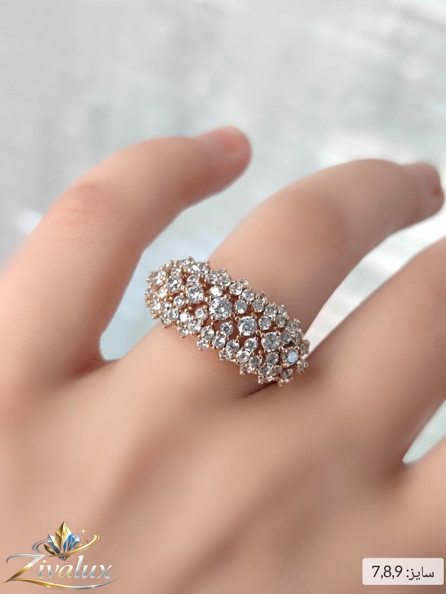 انگشتر زنانه مارک ژوپینگ XUPING نگین دار (سایز: ۷،۸،۹)
