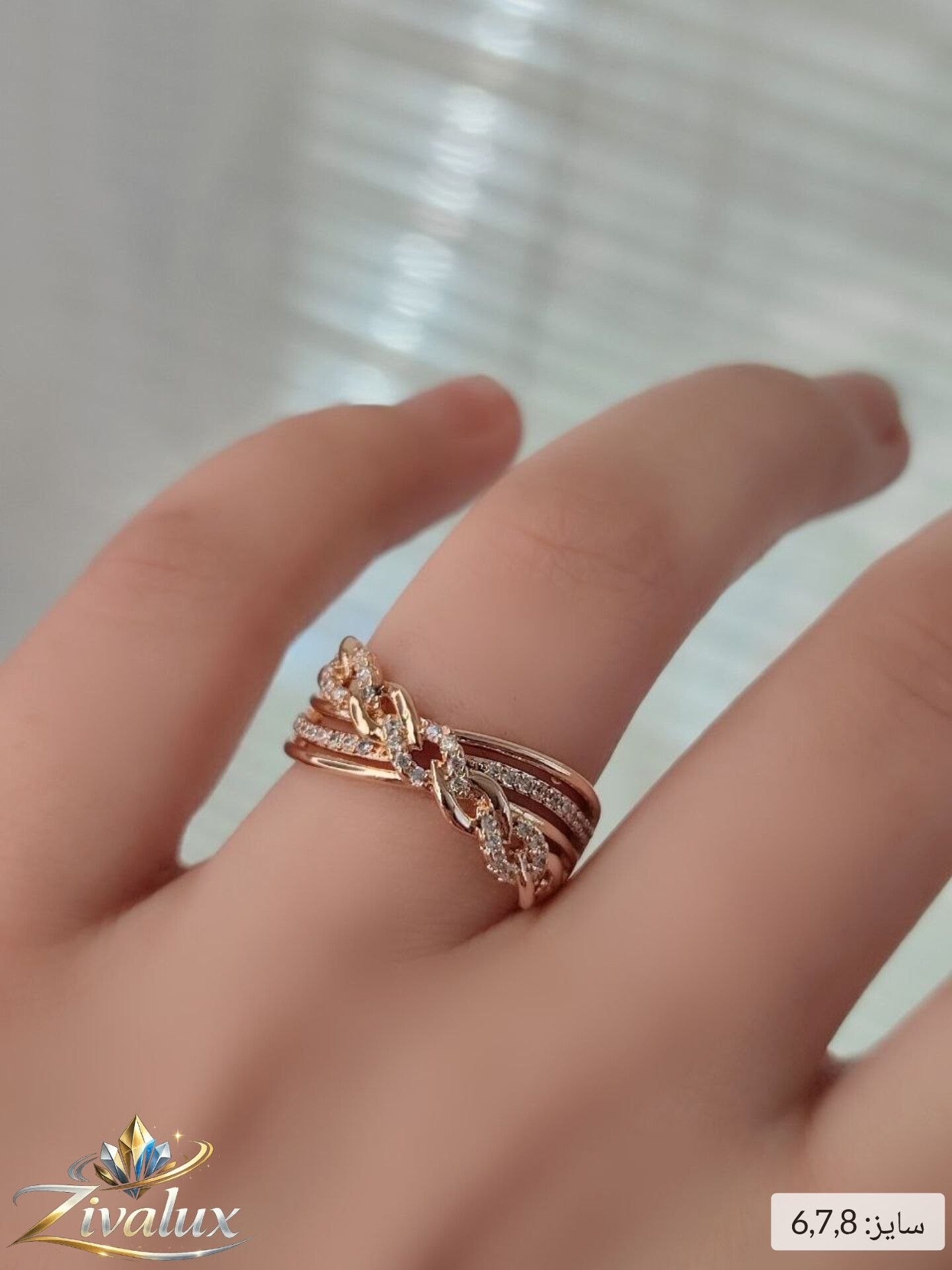 انگشتر زنانه مارک ژوپینگ XUPING نگین دار (سایز: ۶،۷،۸،)