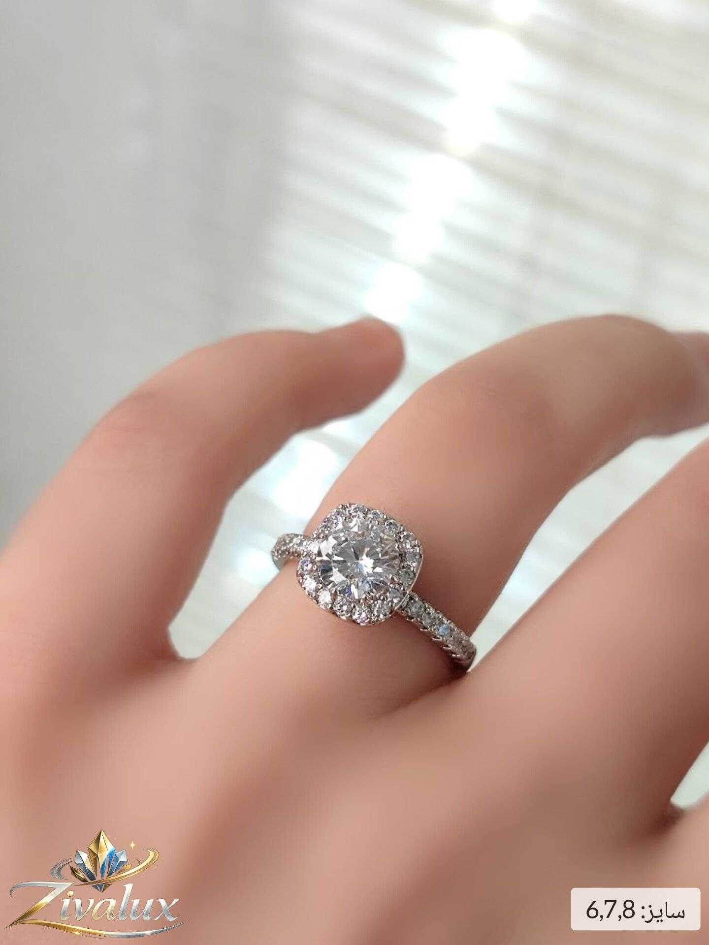 انگشتر زنانه مارک ژوپینگ XUPING نگین دار (سایز: ۶،۷،۸)