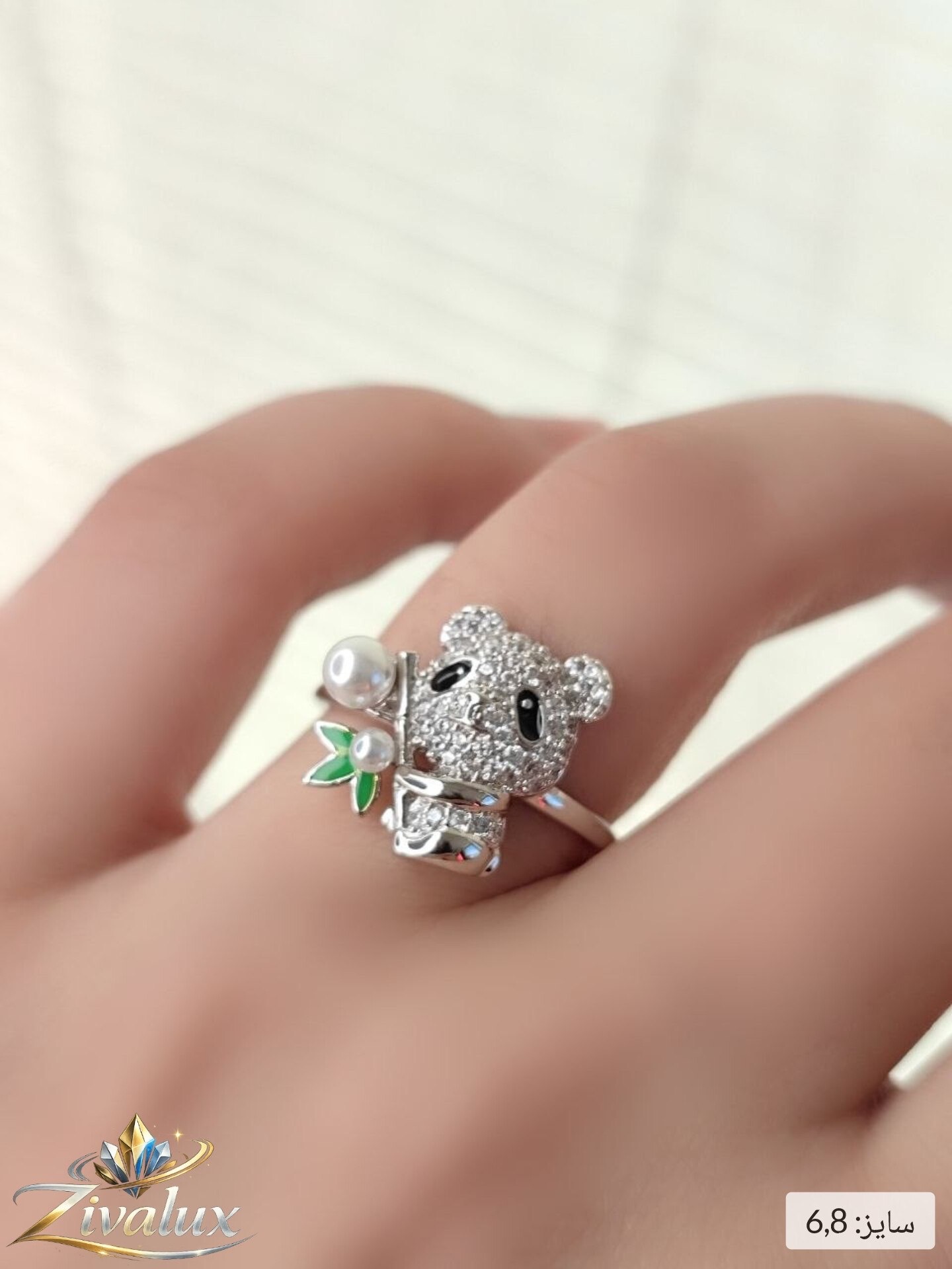 انگشتر زنانه مارک ژوپینگ XUPING طرح خرس (سایز ۶،۸)