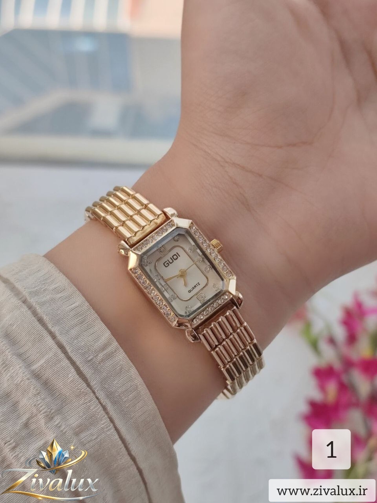 ساعت مچی زنانه مارک GUQI بند فلزی