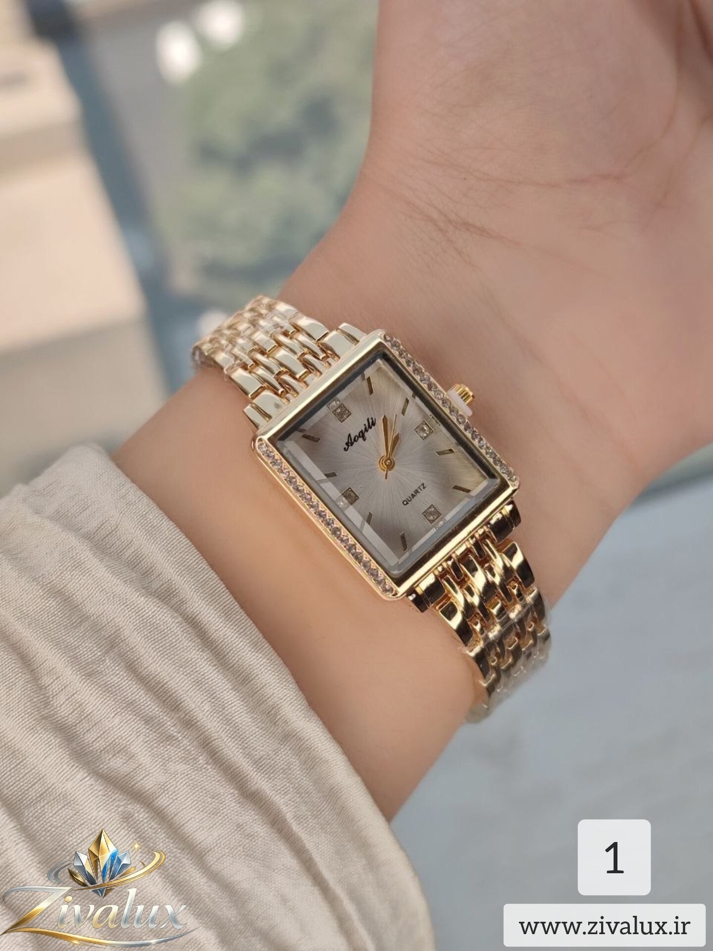 ساعت مچی زنانه مارک AOQILI بند فلزی