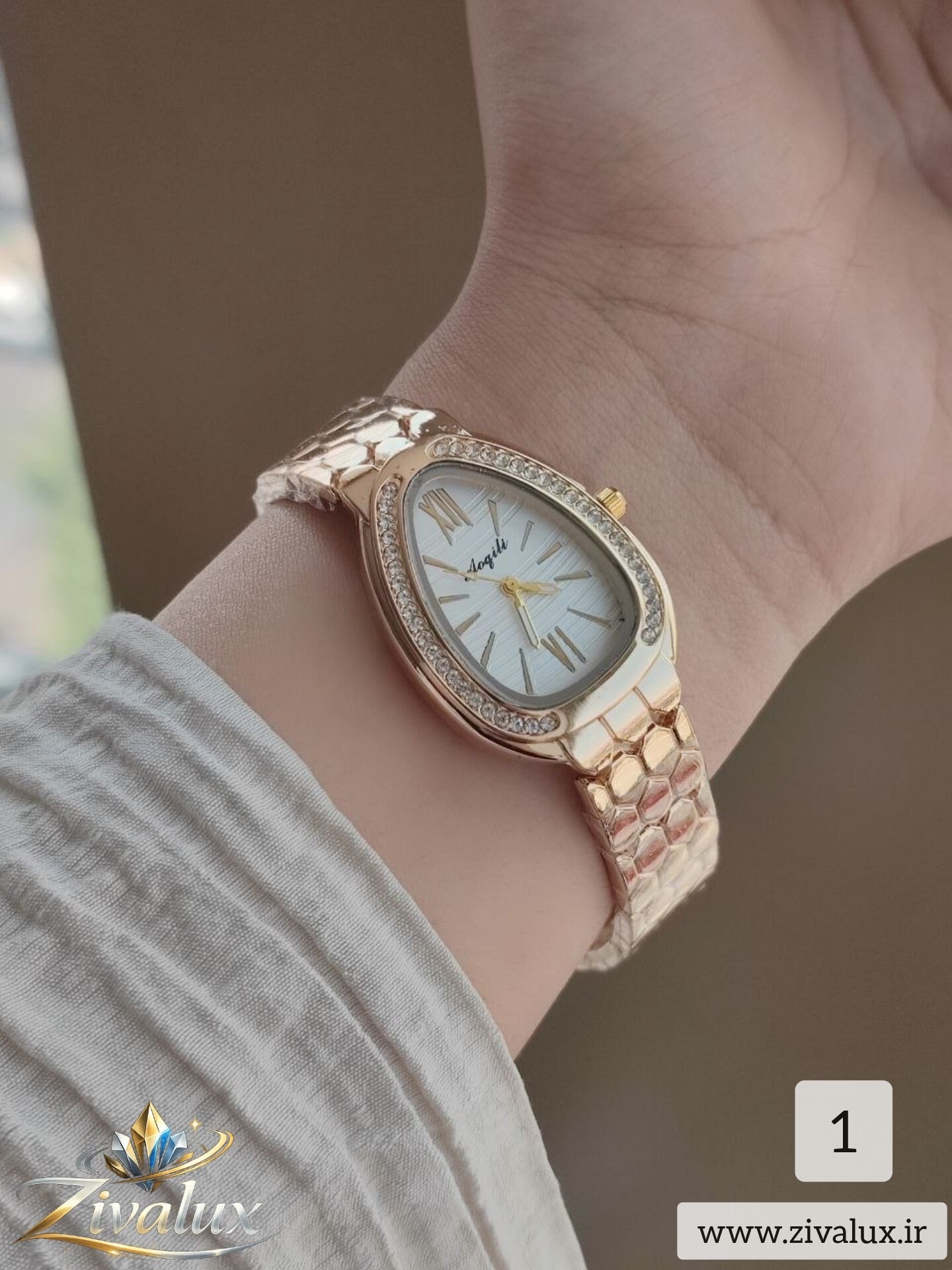 ساعت مچی زنانه مارک AOQILI بند فلزی
