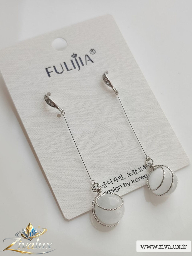 گوشواره زنانه مارک فولیجیا FULIJIA آویز مروارید