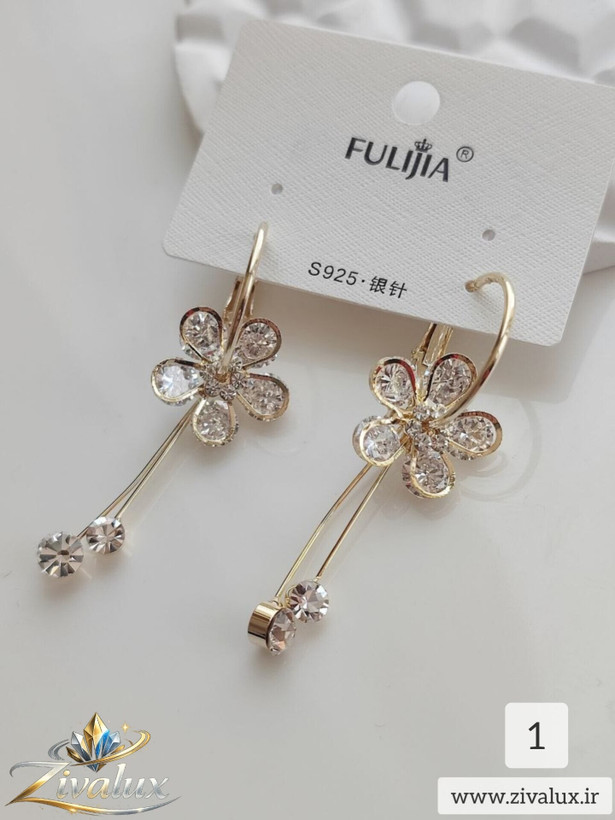 گوشواره زنانه مارک فولیجیا FULIJIA طرح گل