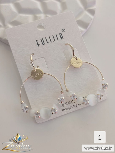 گوشواره زنانه مارک فولیجیا FULIJIA مروارید دار