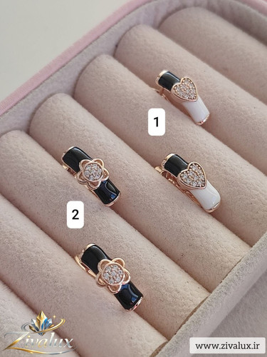 گوشواره زنانه مارک ژوپینگ XUPING طرح قلب و گل نگین دار