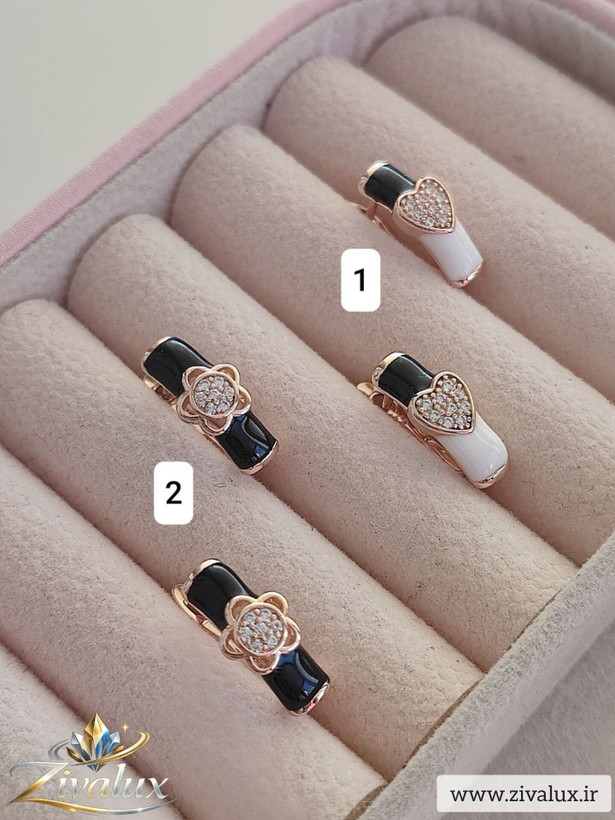 گوشواره زنانه مارک ژوپینگ XUPING طرح قلب و گل نگین دار