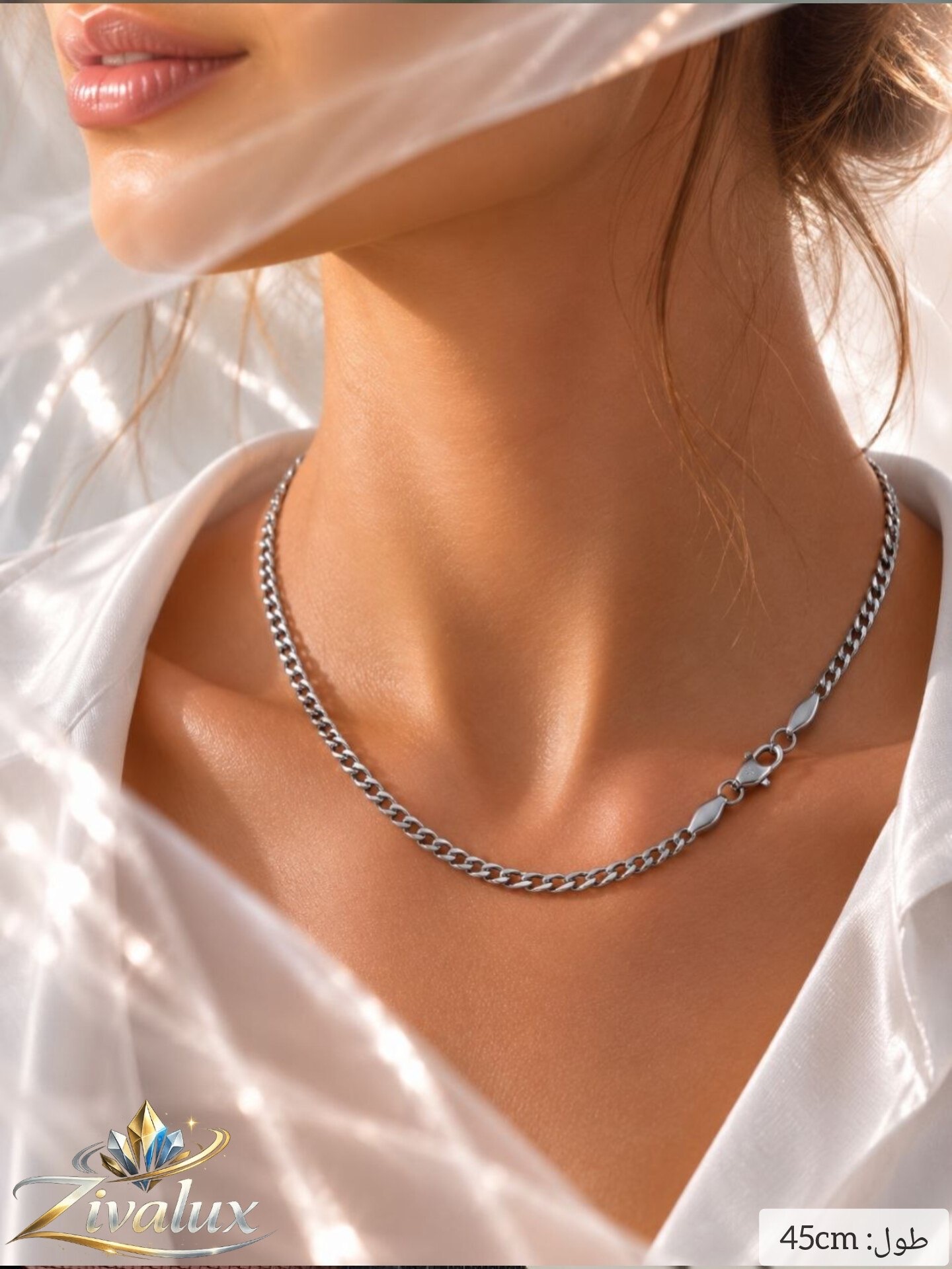 زنجیر زنانه مارک ژوپینگ XUPING طرح کارتیر