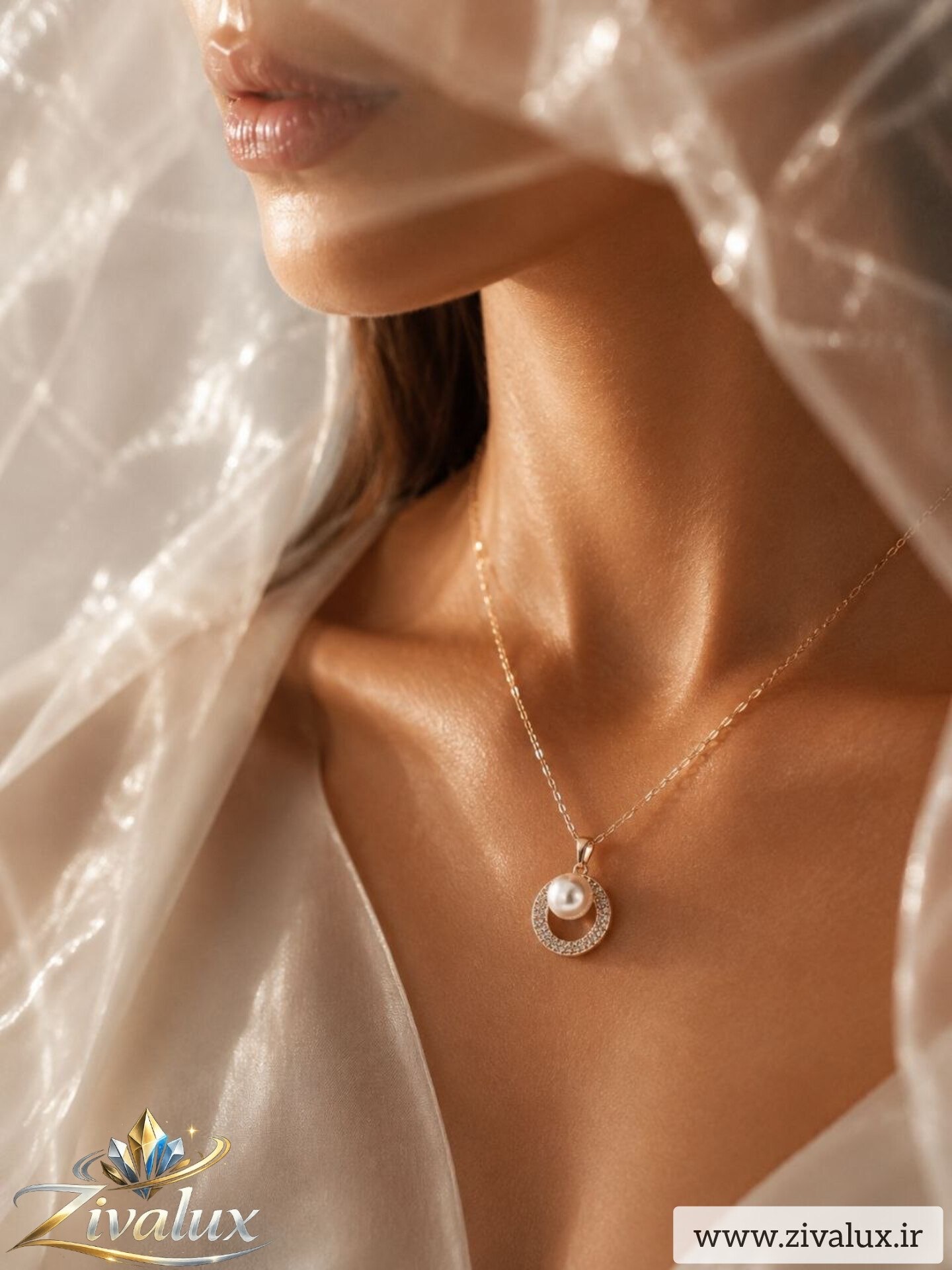 گردنبند زنانه مارک ژوپینگ XUPING مروارید دار