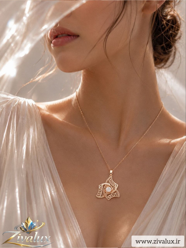 گردنبند زنانه مارک ژوپینگ XUPING نگین دار