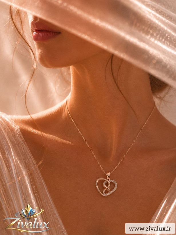 گردنبند زنانه مارک ژوپینگ XUPING طرح مار نگین دار