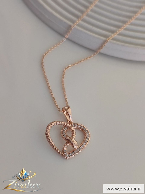 گردنبند زنانه مارک ژوپینگ XUPING طرح مار نگین دار