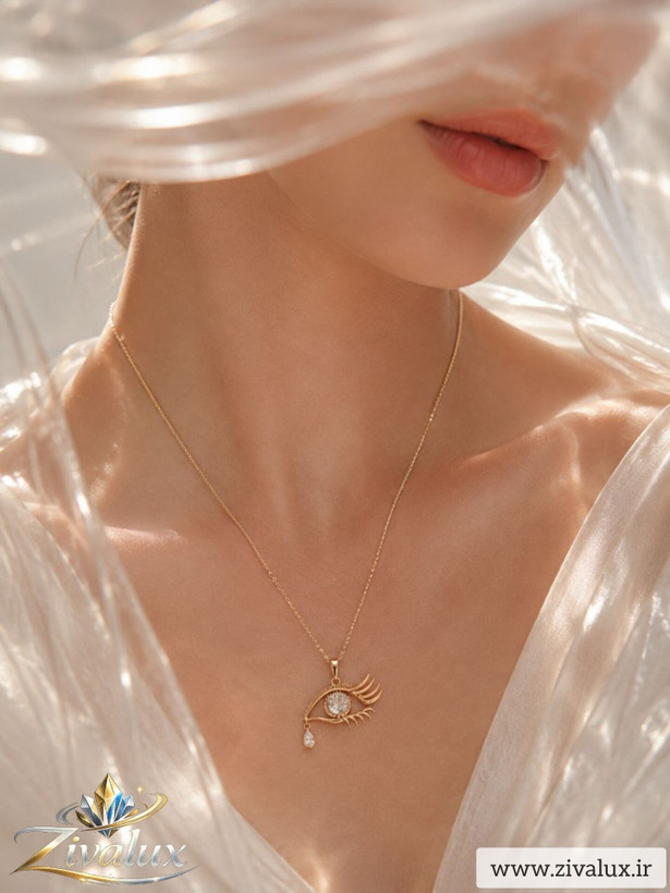 گردنبند زنانه مارک ژوپینگ XUPING طرح چشم نگین دار