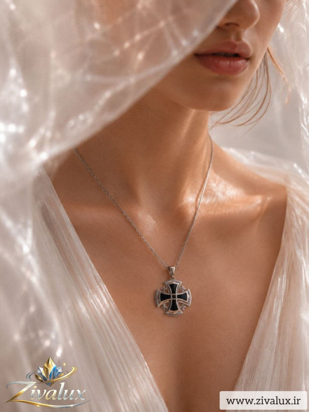 گردنبند زنانه مارک ژوپینگ XUPING طرح صلیب