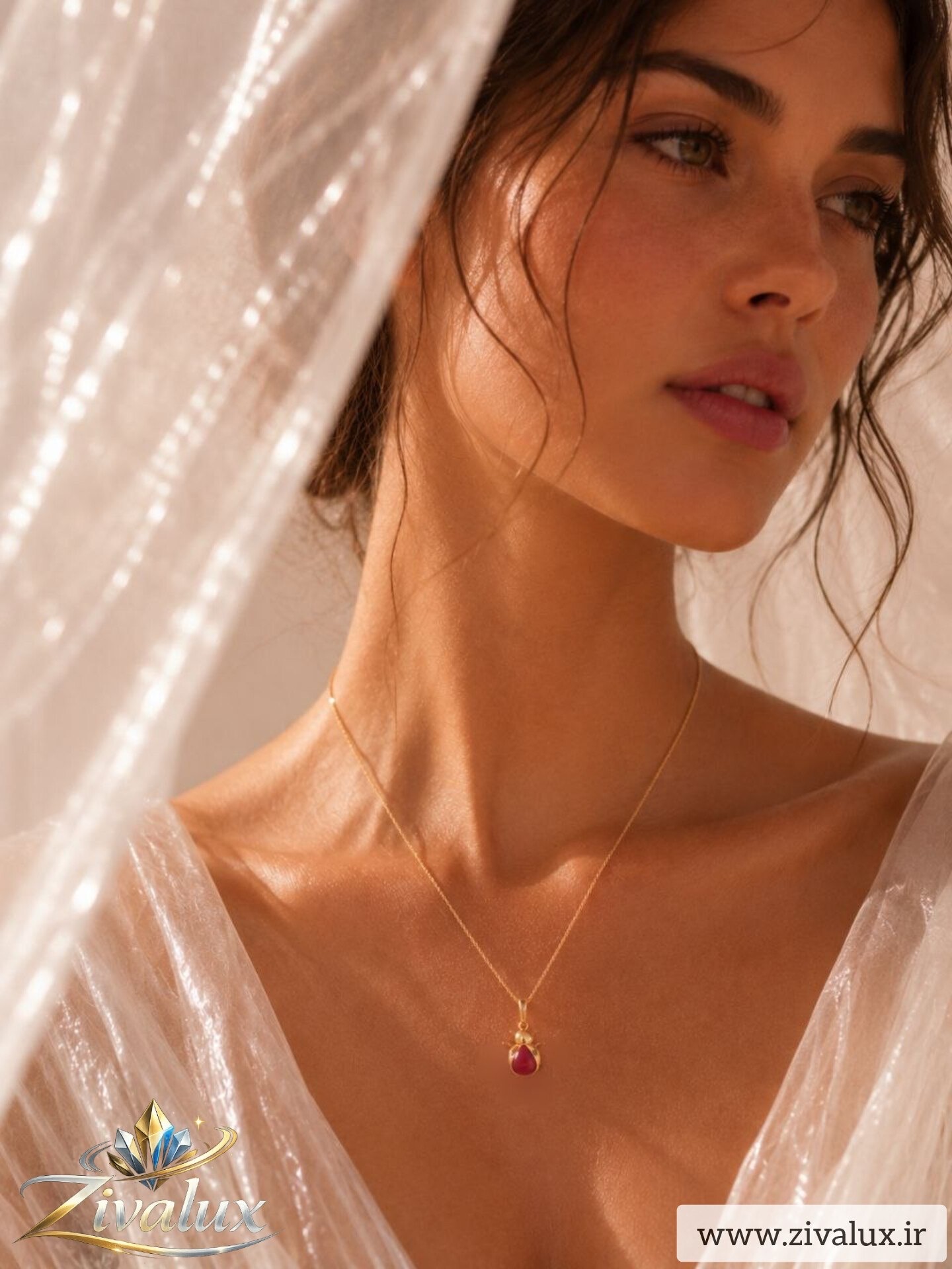 گردنبند زنانه مارک ژوپینگ XUPING طرح کفشدوزک
