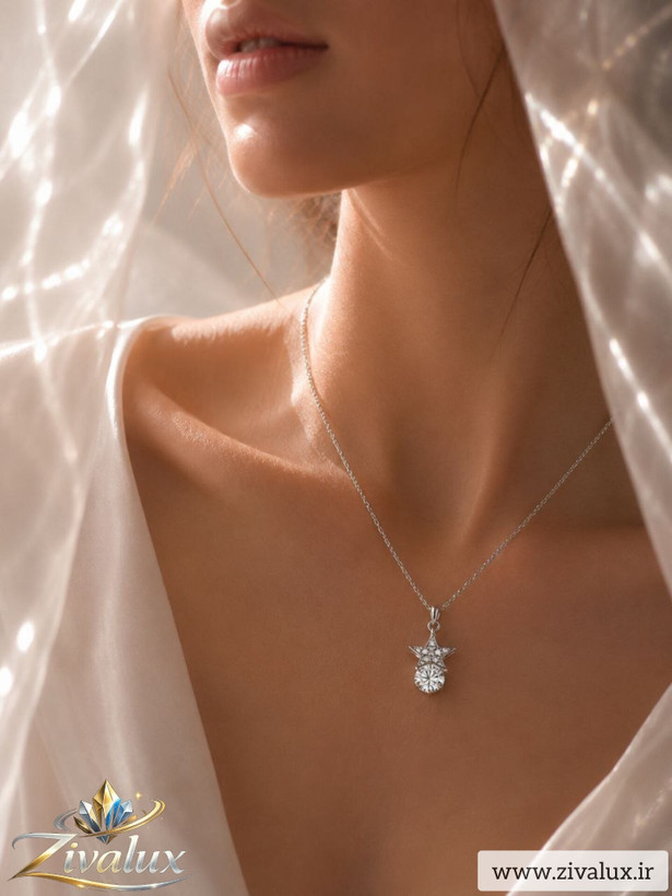 گردنبند زنانه مارک ژوپینگ XUPING طرح ستاره نگین دار