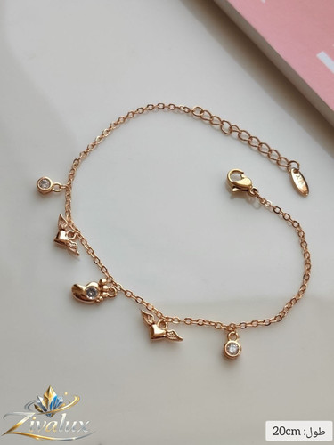 دستبند زنانه مارک ژوپینگ XUPING طرح آویز قلب نگین دار