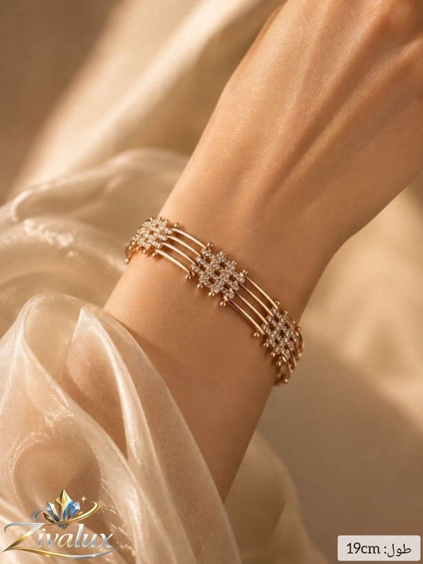 دستبند زنانه مارک ژوپینگ XUPING نگین دار