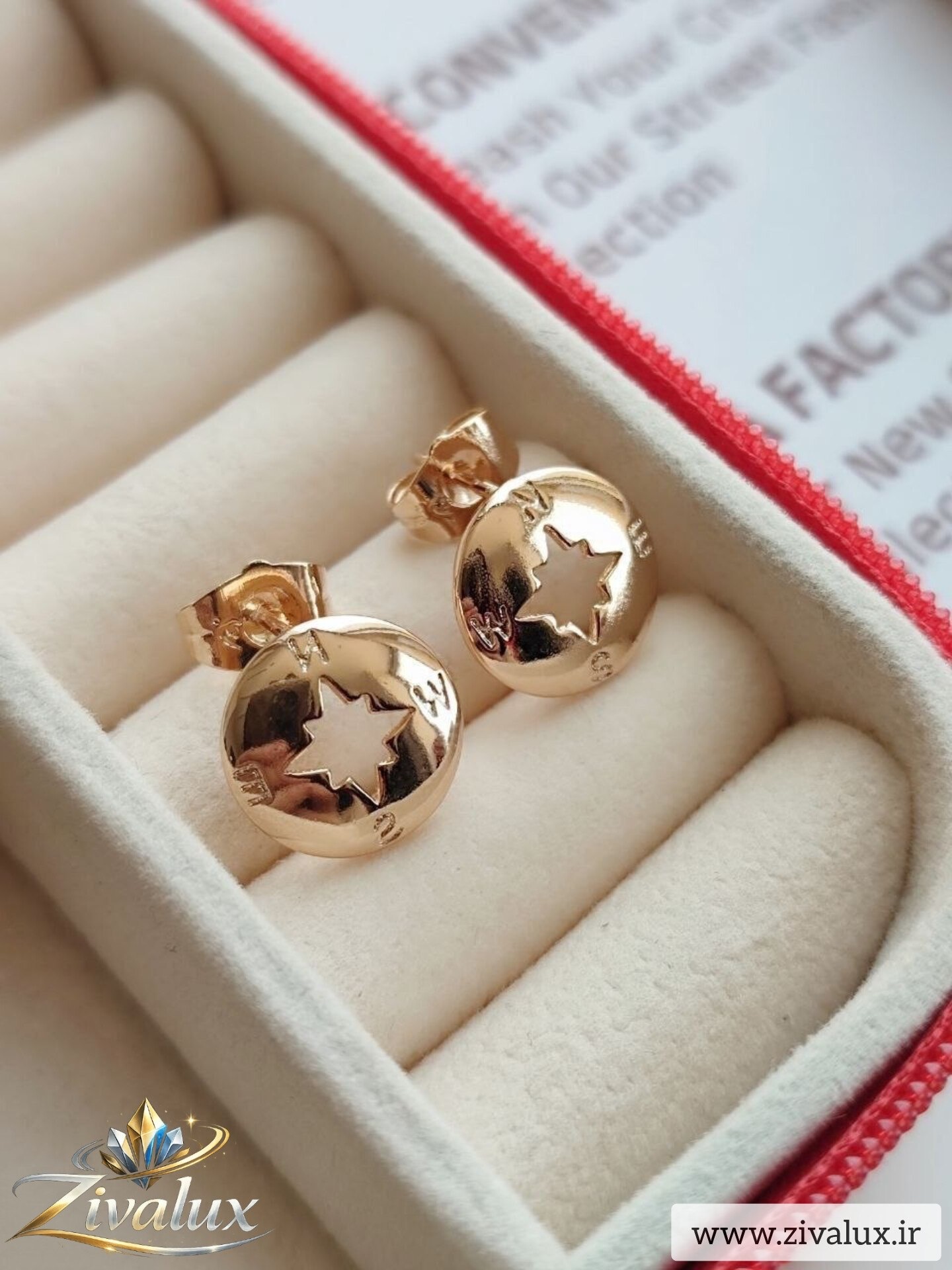 گوشواره زنانه مارک ژوپینگ XUPING طرح قطب نما