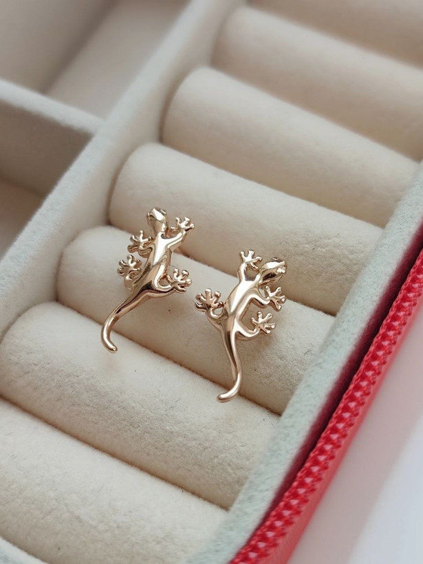 گوشواره زنانه مارک ژوپینگ XUPING طرح مارمولک