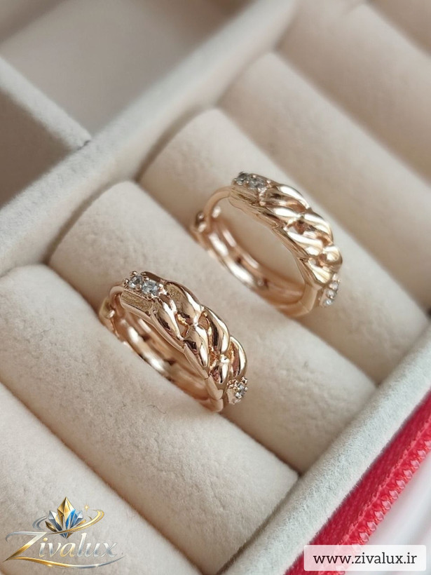 گوشواره زنانه مارک ژوپینگ XUPING نگین دار