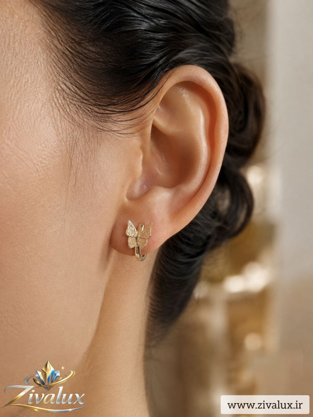 گوشواره زنانه مارک ژوپینگ XUPING طرح پروانه