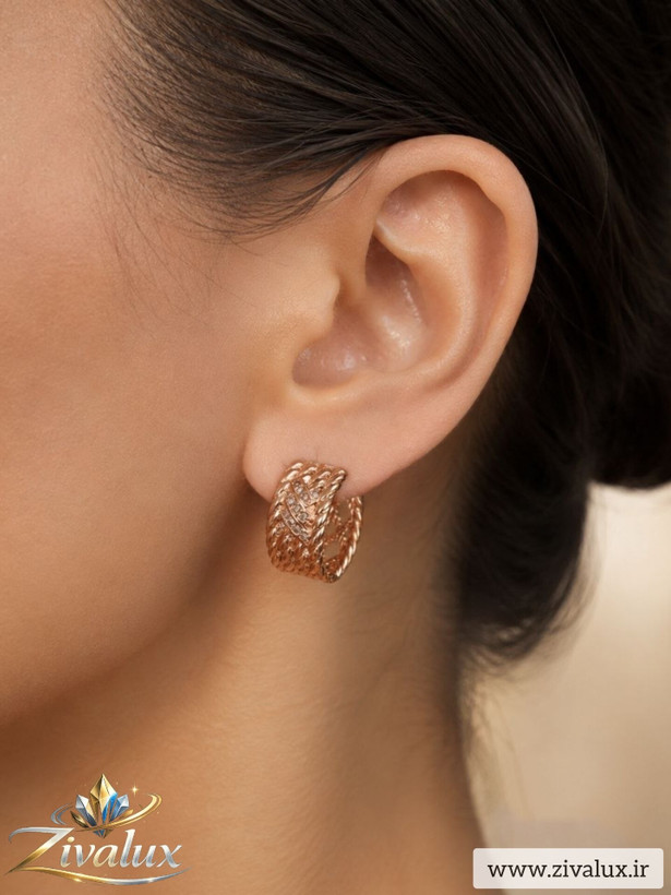 گوشواره زنانه مارک ژوپینگ XUPING نگین دار