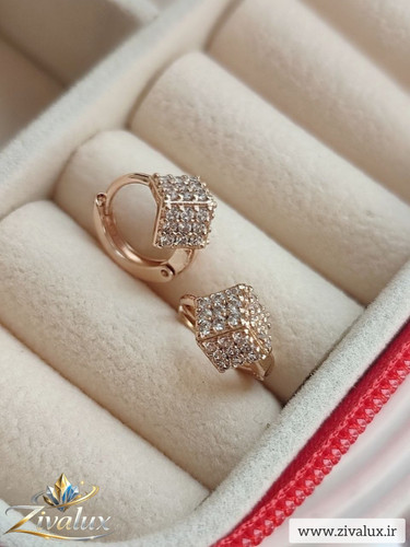 گوشواره زنانه مارک ژوپینگ XUPING نگین دار