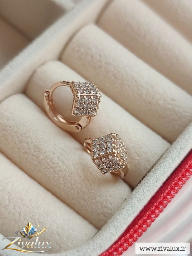 گوشواره زنانه مارک ژوپینگ XUPING نگین دار