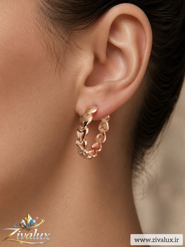 گوشواره زنانه مارک ژوپینگ XUPING طرح قلب