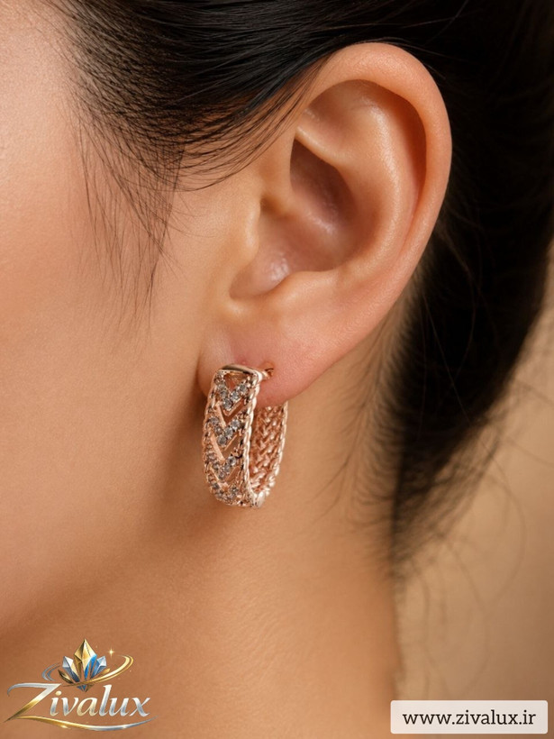 گوشواره زنانه مارک ژوپینگ XUPING نگین دار