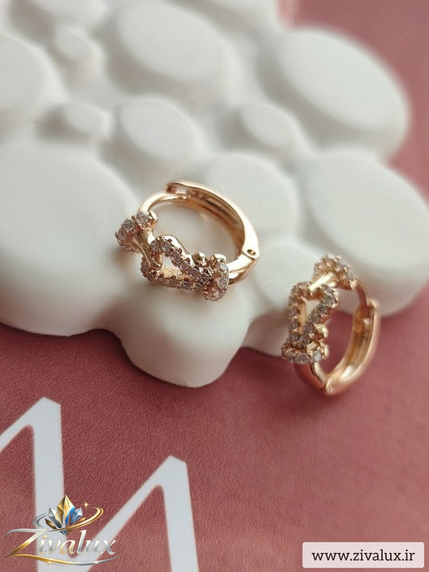 گوشواره زنانه مارک ژوپینگ XUPING نگین دار