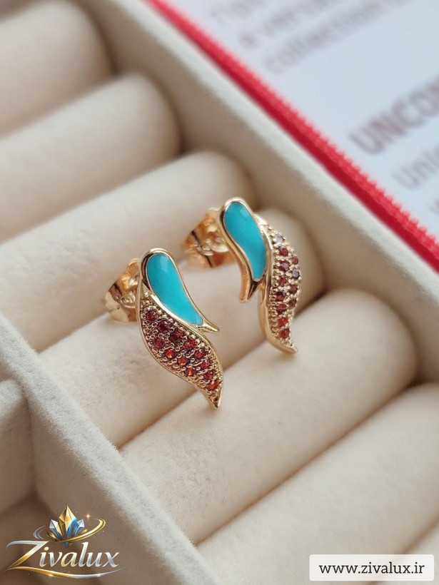 گوشواره زنانه مارک ژوپینگ XUPING نگین دار