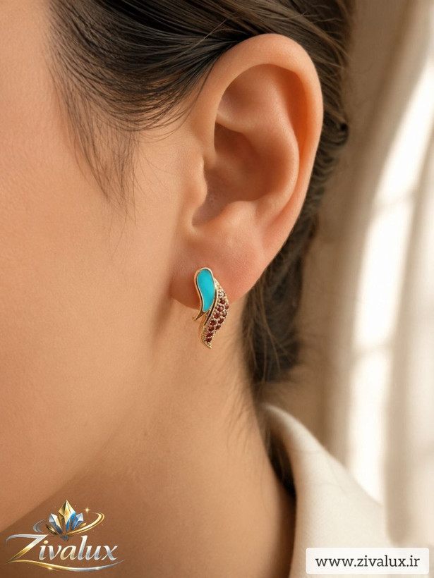 گوشواره زنانه مارک ژوپینگ XUPING نگین دار
