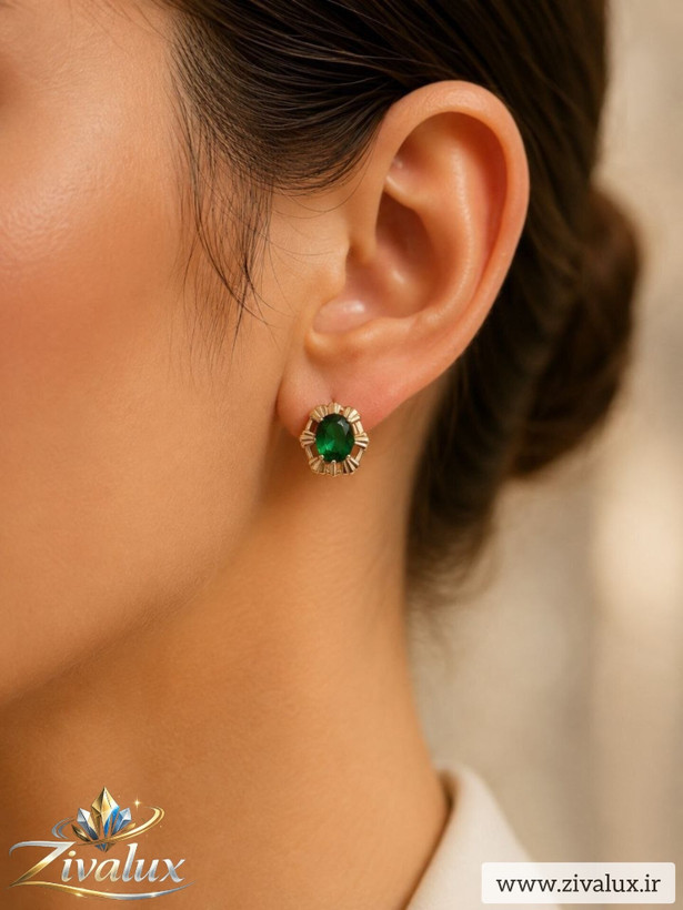 گوشواره زنانه مارک ژوپینگ XUPING نگین دار