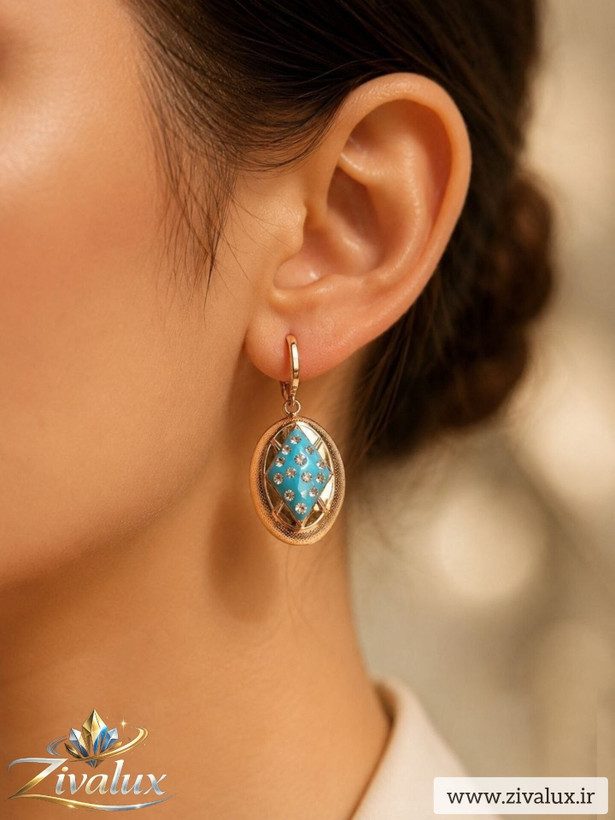 گوشواره زنانه مارک ژوپینگ XUPING نگین دار