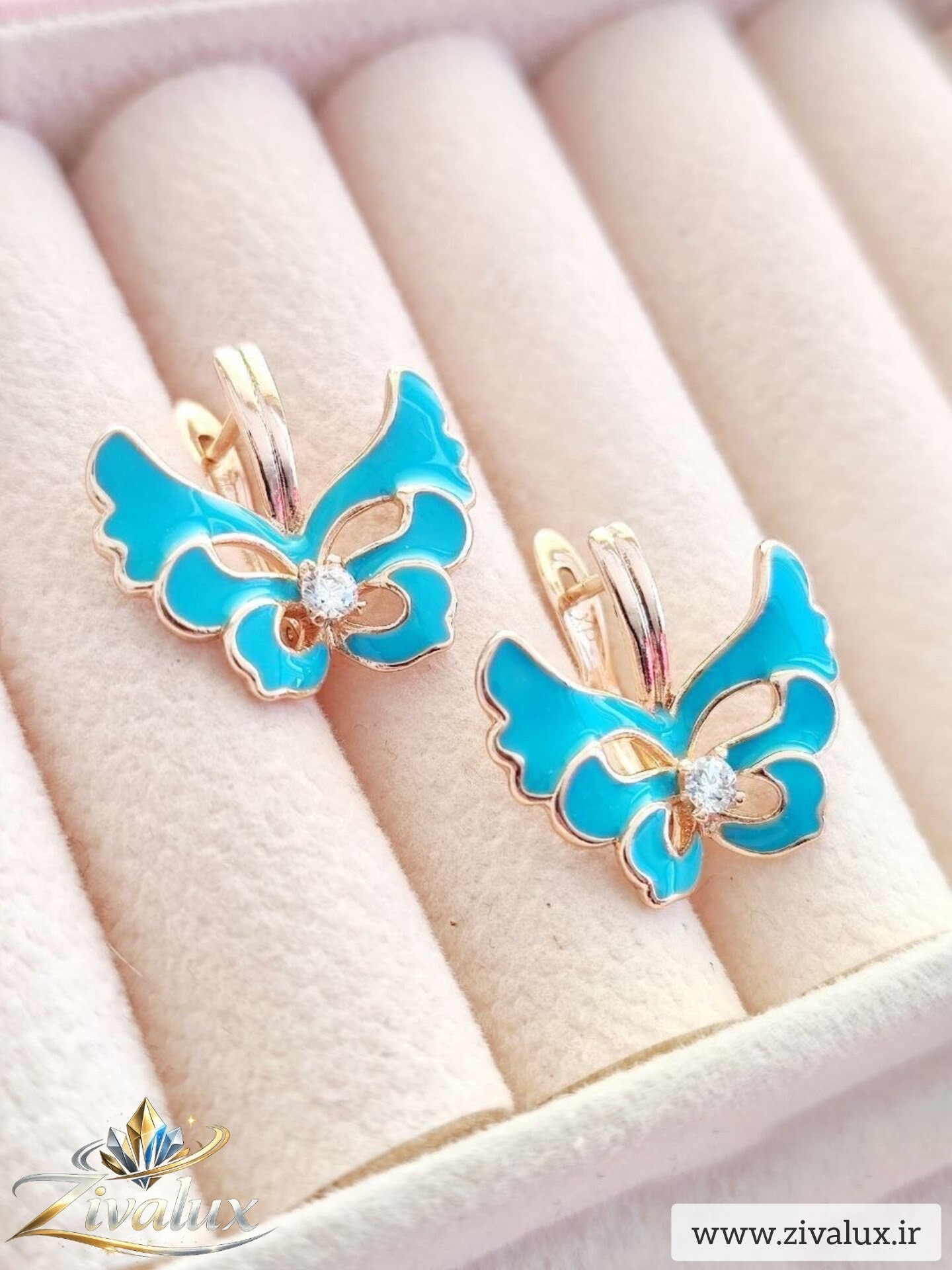 گوشواره زنانه مارک ژوپینگ XUPING طرح پروانه