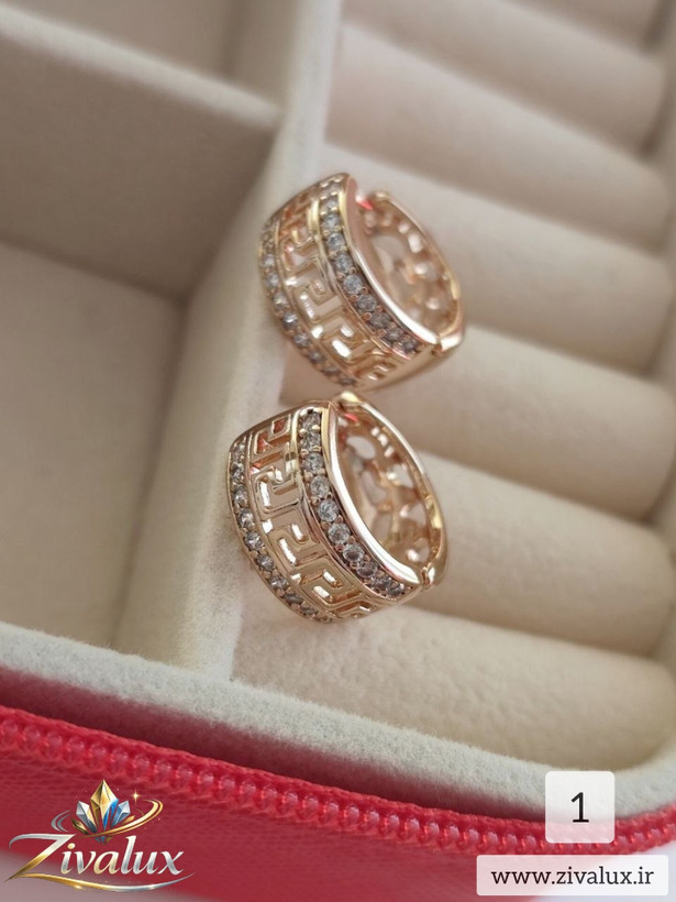 گوشواره زنانه مارک ژوپینگ XUPING نگین دار