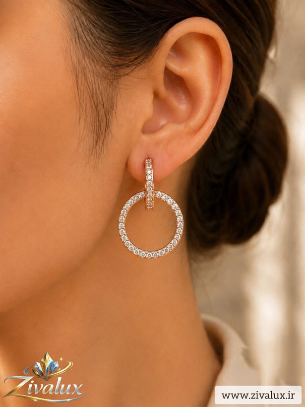 گوشواره زنانه مارک ژوپینگ XUPING نگین دار
