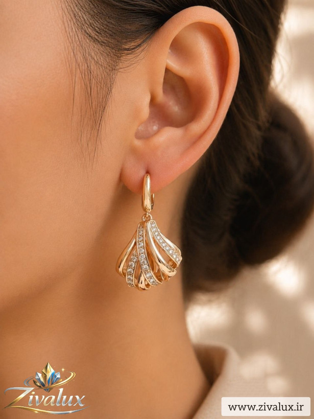 گوشواره زنانه مارک ژوپینگ XUPING نگین دار