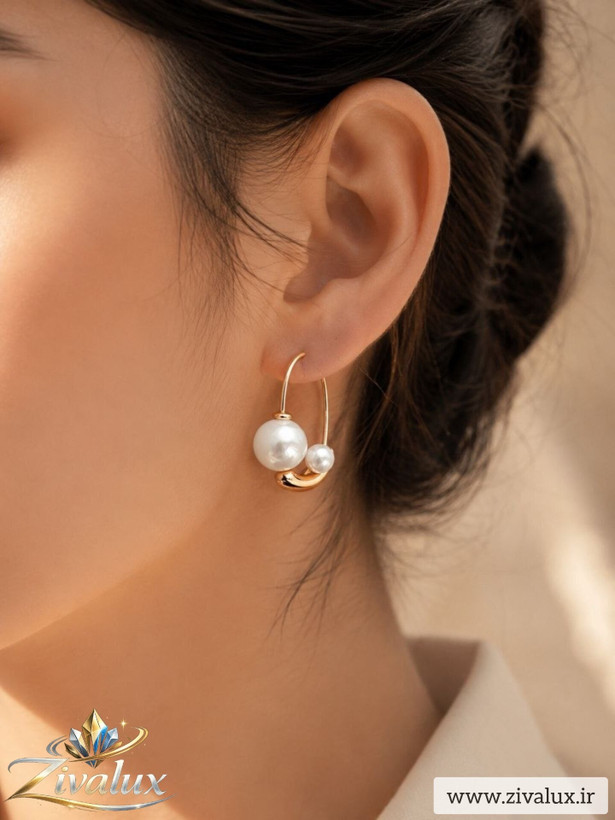 گوشواره زنانه مارک ژوپینگ XUPING مروارید دار