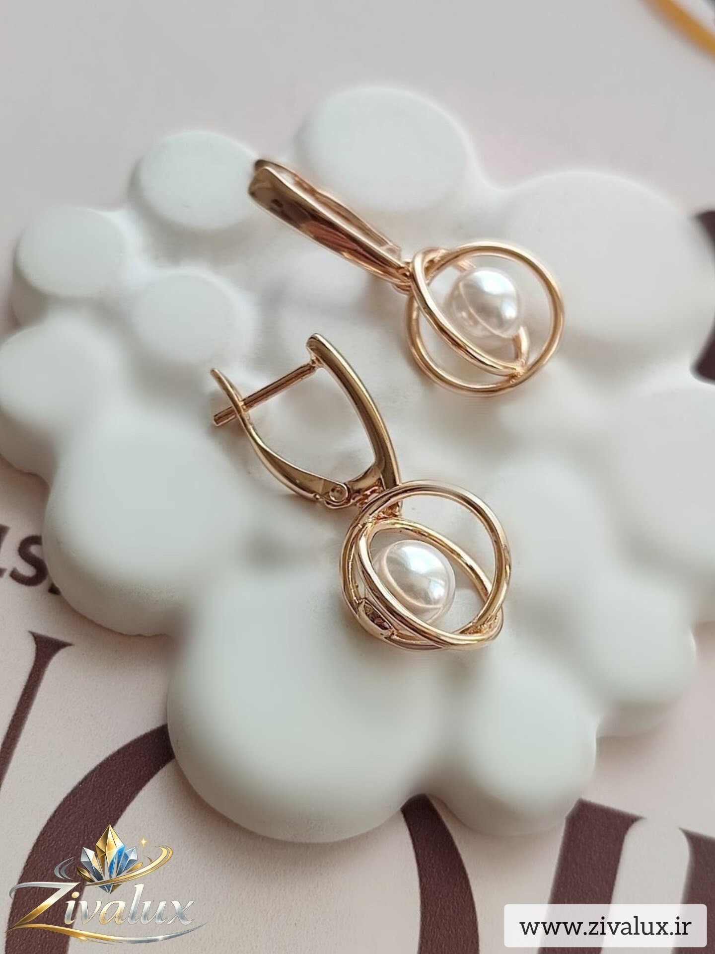 گوشواره زنانه مارک ژوپینگ XUPING مروارید دار